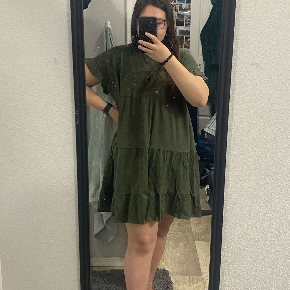 Green Babydoll Dress